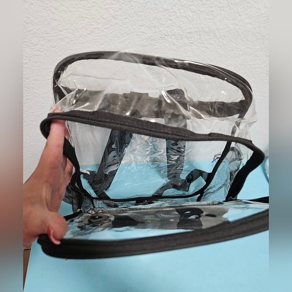 Clear Backpack with Black Trim - Picture 6 of 8